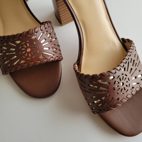 C Wonder Brown Leather Heels - Picture 3 of 8